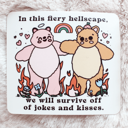 Fiery Hellscape Sticker