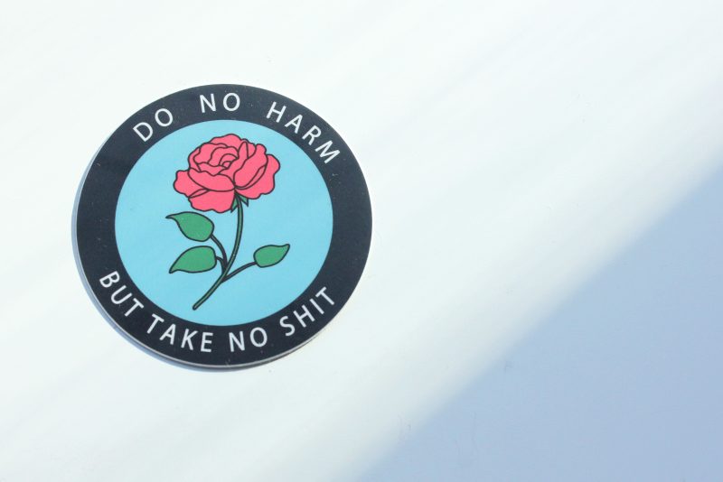 no harm sticker